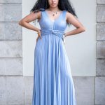 Abito lungo celeste
