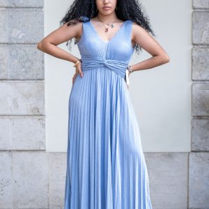Abito lungo celeste