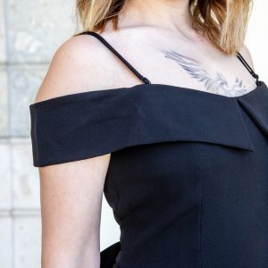 FLORA - Vestito corto nero - immagine 3