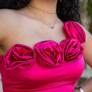 VERA - Abito midi satinato - immagine 2