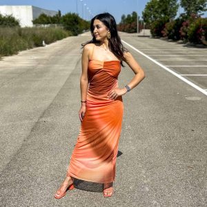 OLIVIA - Vestito lungo sfumato - immagine 2