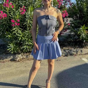 LILY - Top grigio - immagine 2