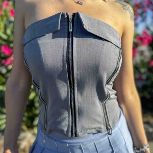 LILY - Top grigio - immagine 1