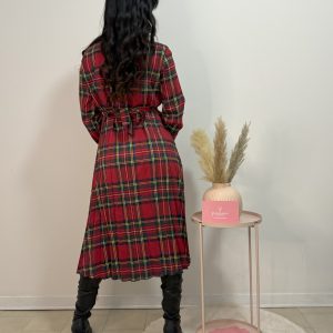 HOLY - Vestito Scozzese Rosso - immagine 2