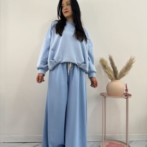 STILE - Pantaloni in tuta ampi celeste - immagine 5