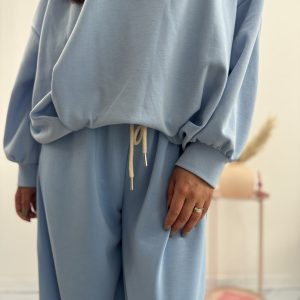 STILE - Pantaloni in tuta ampi celeste - immagine 4