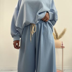 STILE - Pantaloni in tuta ampi celeste - immagine 3