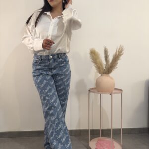 AMOUR - Jeans wide leg con stampa - immagine 6