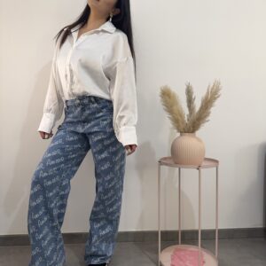 AMOUR - Jeans wide leg con stampa - immagine 7