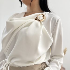 ETNA - Blusa con dettaglio dorato - immagine 3