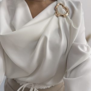 ETNA - Blusa con dettaglio dorato - immagine 2