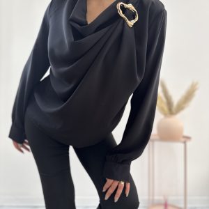 ETNA - Blusa con dettaglio dorato - immagine 3