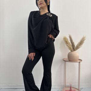 ETNA - Blusa con dettaglio dorato - immagine 2