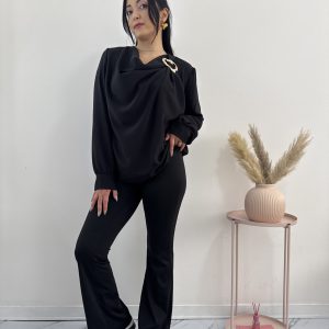 ETNA - Blusa con dettaglio dorato - immagine 1