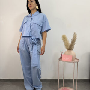 CORALINE - Coordinato camicia pantalone - immagine 2