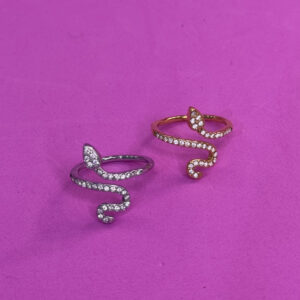 SNAKE - anello strass - immagine 3