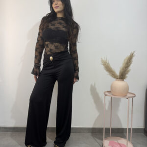 ALEV - Pantalone elegante nero - immagine 2