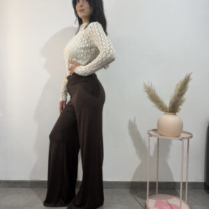 ALEV - Pantalone elegante marrone - immagine 2