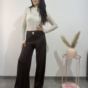 ALEV - Pantalone elegante marrone - immagine 1
