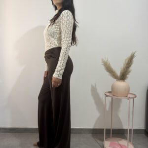 ALEV - Pantalone elegante marrone - immagine 4