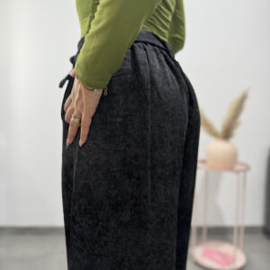 FRENCH - Pantalone damascato nero - immagine 5