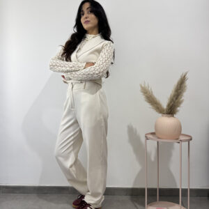 LILY - pantalone formale panna - immagine 1