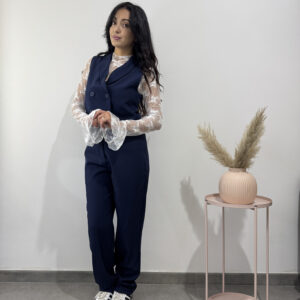 LILY - pantalone formale blu - immagine 2