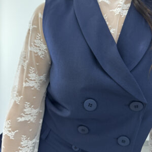 LILY - gilet crop blu - immagine 3