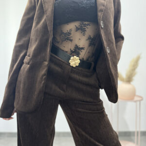 NYX - pantalone formale in velluto - immagine 5