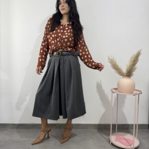 VERTIGO - Pantagonna a pieghe grigio - immagine 1