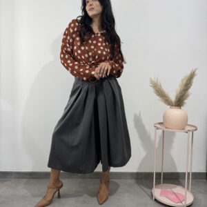 VERTIGO - Pantagonna a pieghe grigio - immagine 2