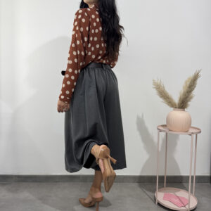 VERTIGO - Pantagonna a pieghe grigio - immagine 5