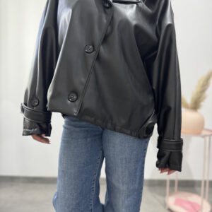 VINTAGE - Giacca in pelle nera - immagine 4