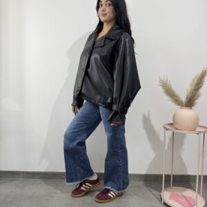 VINTAGE - Giacca in pelle nera - immagine 2