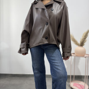 VINTAGE - Giacca in pelle tortora - immagine 4