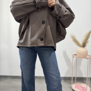 VINTAGE - Giacca in pelle tortora - immagine 5