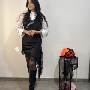 SABRINA - Abito asimmetrico pizzo - immagine 4