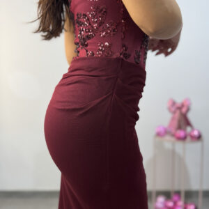 MERRY - Abito sirena lungo - immagine 3