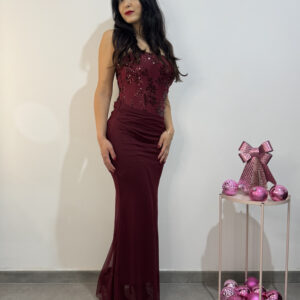 MERRY - Abito sirena lungo - immagine 2