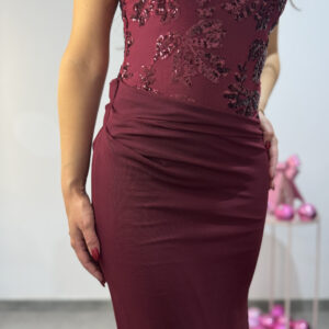 MERRY - Abito sirena lungo - immagine 4