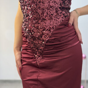 SHARON - Abito da sera rosso - immagine 3